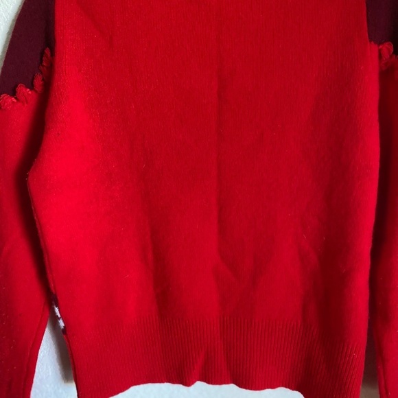 J.crew VTg Arrow Tassel 100% Wool Crewneck Art To Wear Academia Preppy Sweater M - Picture 9 of 11